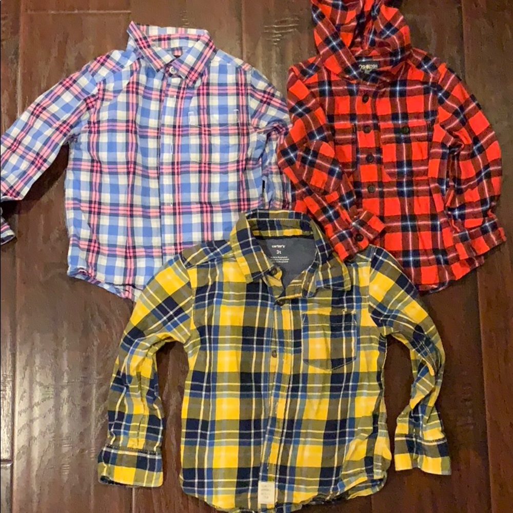 Toddler boys 2t-3t plaid shirts